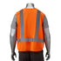 Class 2 Polyester Reflective Adjustable Safety Vest | Back side | Safety orange