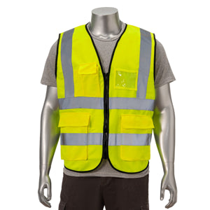 Class 2 3.8oz. Knitted Double Band Reflective Safety Vest | Safety yellow