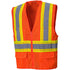 Class 2 Polyester Two Tone Reflective Tape Safety Vest | Safety orange