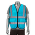 Class 2 3.8oz. Knitted Double Band Reflective Safety Vest | Safety lake-blue