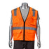 Class 2 Polyester Reflective Tape Safety Vest | Front side | Safety orange